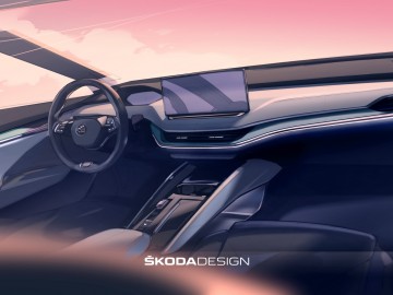 Skoda Enyaq iV na szkicach